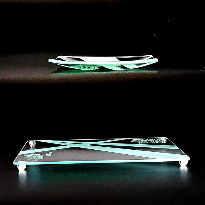 切り絵ガラス・皿(2)