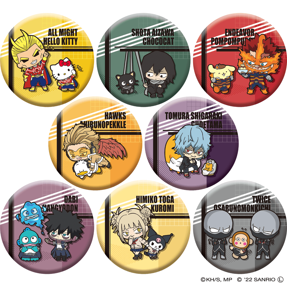 トレーディング缶バッジプロヒーロー&敵<ヴィラン>