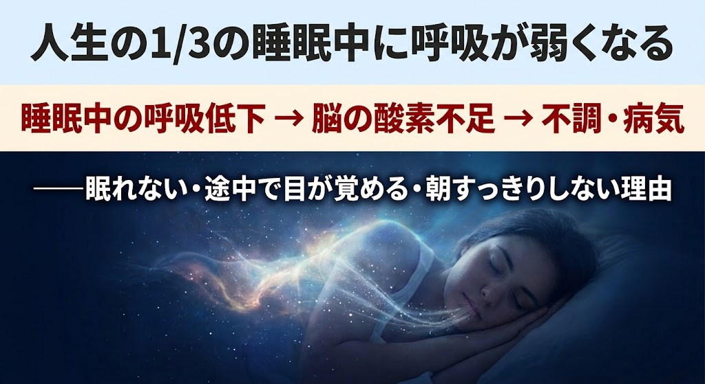 医学が見落としてきた"不眠症の原因"睡眠呼吸の視点でまとめる━━人生の1/3の睡眠中に呼吸が弱くなる─シリーズ第5回