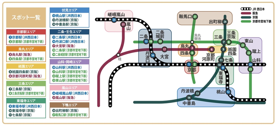 ※エリア達成には、１つのエリアにつき異なる２つの鉄道事業者の駅のスタンプをそれぞれ１つ以上集める必要があります。同じ鉄道事業者の駅のみでの組み合わせは達成となりません。
