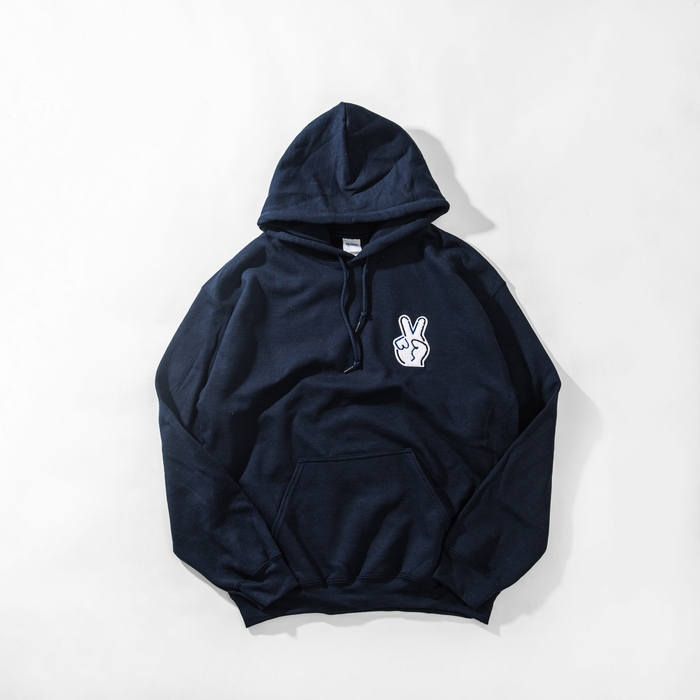 Victory Wappen Hoodie navy