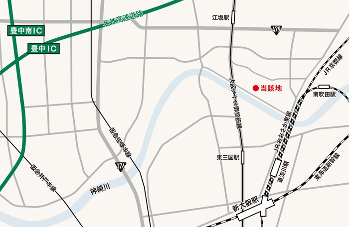 「MCUD南吹田」周辺地図