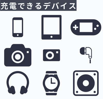 充電できるデバイス