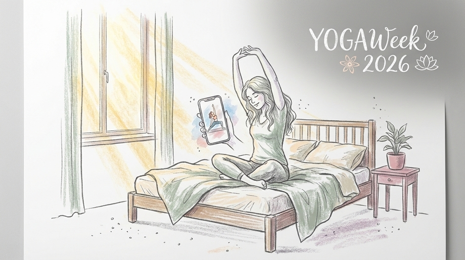 早朝おきがけのヨガ