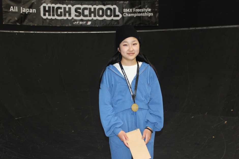 中学生女子で優勝した杉本選手