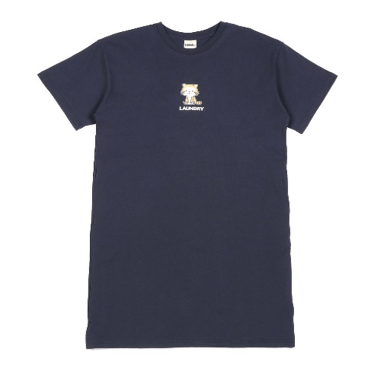 Tシャツワンピ　ネイビー　（表）