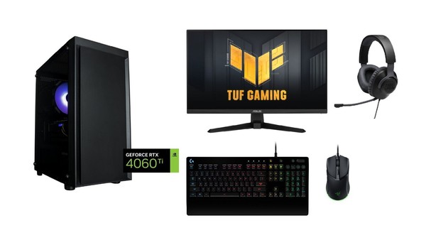 RTX 4060 Ti搭載PCとモニター、有線キーボード・マウス、ヘッドセットまで試遊台1台分！ゴリラレンタルが「展示会・試遊台向けゲーミングPCセット」の提供を開始。