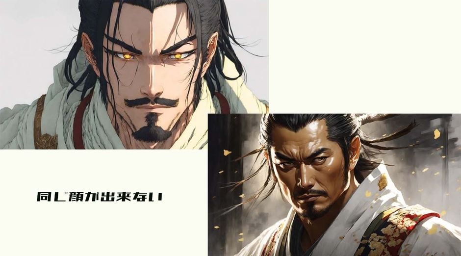 この画像は2年前に作った織田信長の画像です。