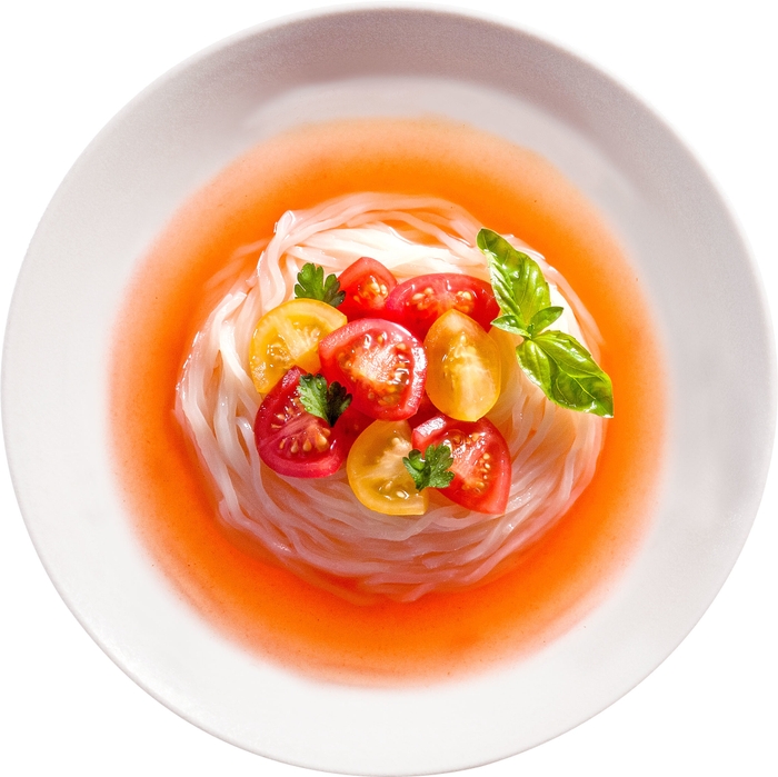 トマト冷麺調理例画像