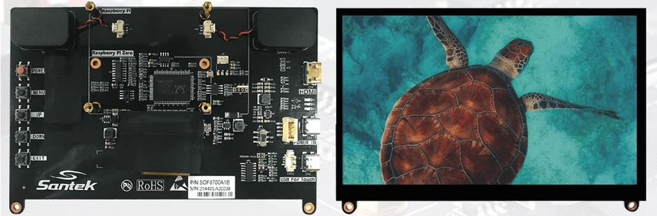 Raspberry Pi・Jetson Nanoマウント可能 「7 インチオープンフレームモニター」