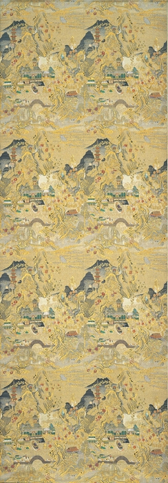 堂本印象案《国宝日暮文蒔絵錦》1919年以前 龍村美術織物蔵