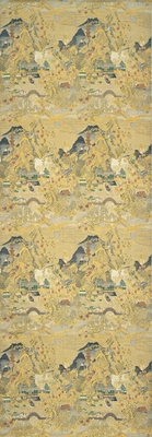 堂本印象案《国宝日暮文蒔絵錦》1919年以前　龍村美術織物蔵