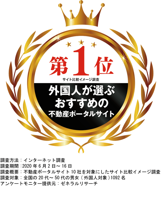 外国人が選ぶおすすめ不動産ポータルサイト 第1位