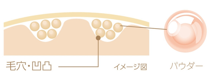 （化粧下地）絹パウダー（シルク）配合