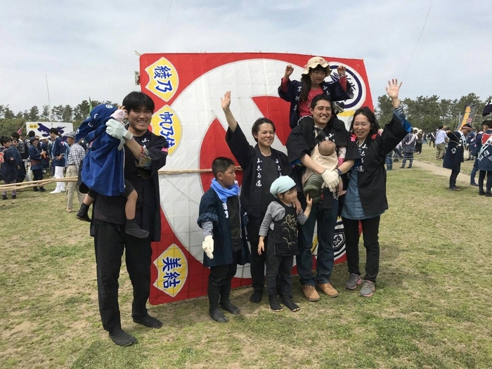 2017年の凧揚げ後の様子