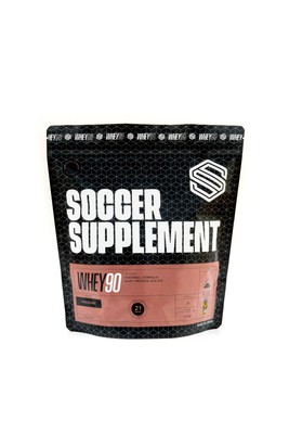 WHEY90(R)(ホエイナインティ) ジムでのワークアウトや、ピッチでハードトレーニングの後に筋肉を回復・構築したいサッカー選手に無駄のない筋肉量構築の手助けをするようにデザインされています。