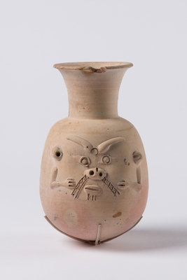 《ベス神の顔をかたどった壺》前522~前332年 ブルックリン博物館蔵 Photo:Brooklyn Museum