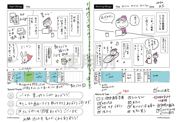 マンガノート 使用例