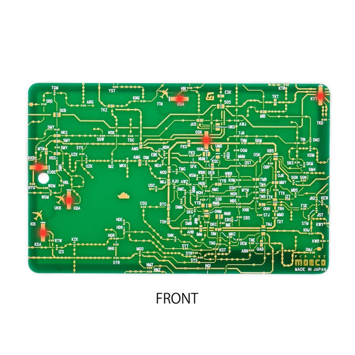 FLASH 関西回路線図 緑 電子工作キット　完成品