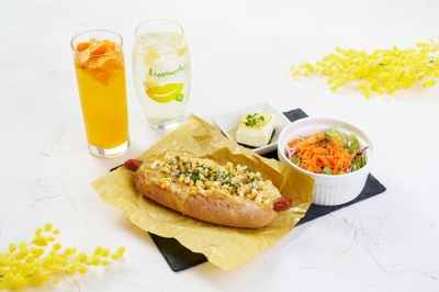 La Petite Fromagerie ～小さなチーズの店～ 「ミモザラクレットドッグプレート」 1,000円　※ドリンク除く ※テイクアウトはラクレットドッグのみ