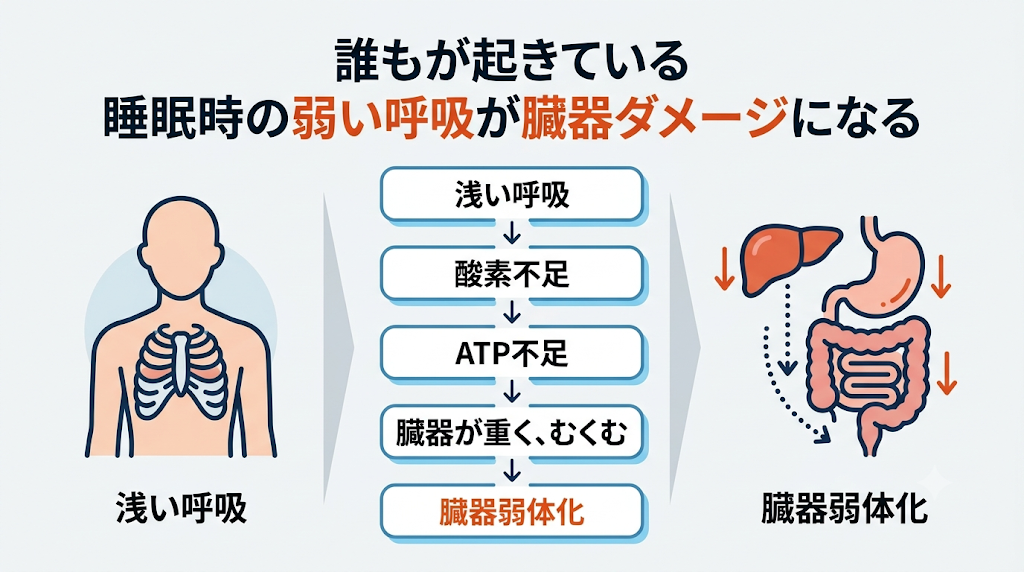 ⭐眠りづらさの正体──シリーズ第六回 臓器の形が変わる──重い・むくむ・下がるという"上流構造"