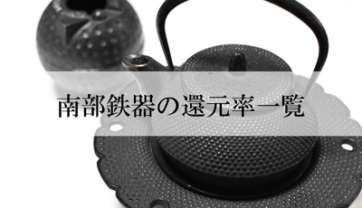 【2021年7月版】ふるさと納税でもらえる南部鉄器の還元率ランキングを発表