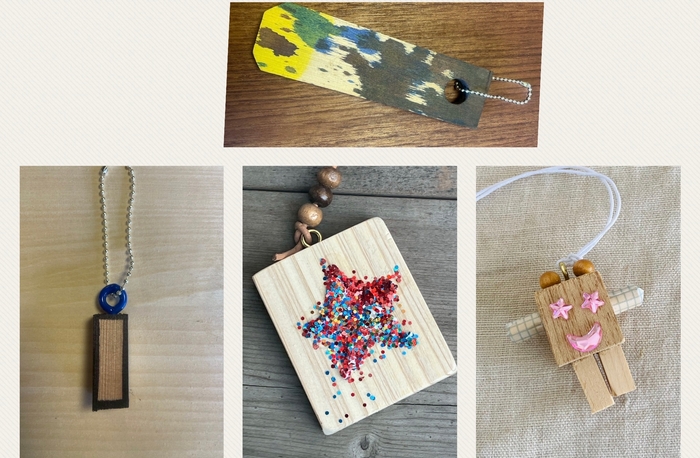 木工キーホルダー