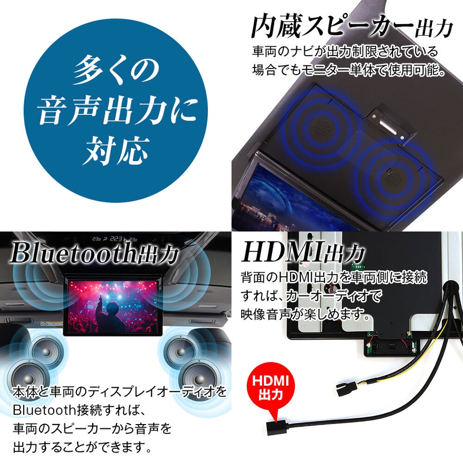 独立音源、3パターンの音声出力に対応