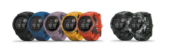 INSTINCT DUAL POWER(左からGraphite/Tidal Blue/Orchid/Sunburst/Flame Red/Graphite Camo/Lichen Camo)