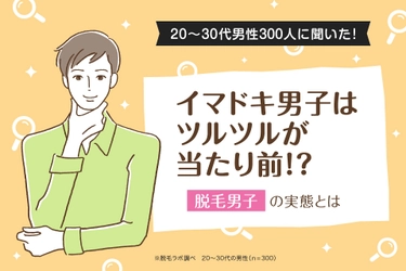 イマドキ男子はツルツルが当たり前！？「脱毛男子」の実態とは　 ～国内に53店舗〔※2021年12月時点〕を展開する 『脱毛ラボ』がデータ公開～