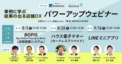 図 『事例に学ぶ結果の出る店舗DX パワーアップウェビナー』の概要