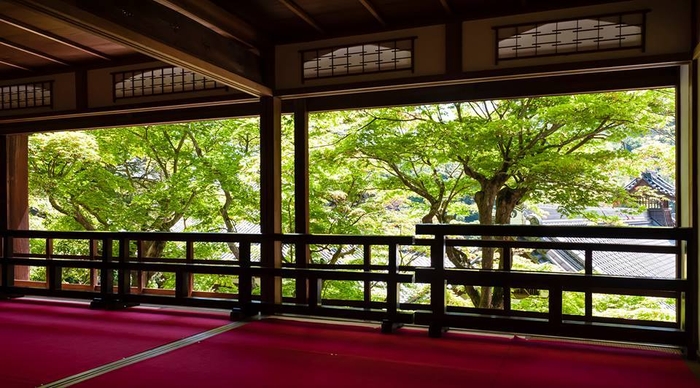 1,200年のロマン感じられる上書院の眺め