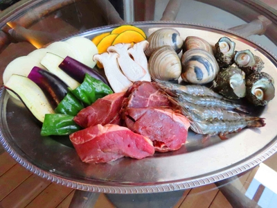 江ノ島限定! 海鮮&ステーキBBQ