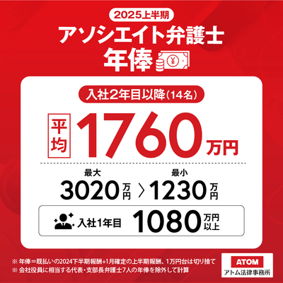 弁護士年俸（2025上半期）