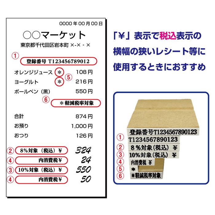 インボイス登録印セットC(消費税4-3　価格2&#44;970円(税込))