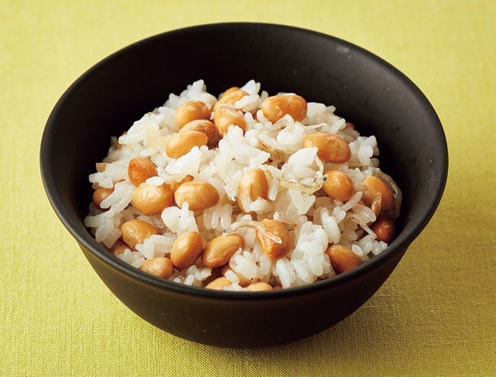 「ストック」でかさまし!レシピの一例:高たんぱく質で糖質低めな大豆+ちりめんじゃこの「じゃこ大豆」ストック(糖質31.2g)