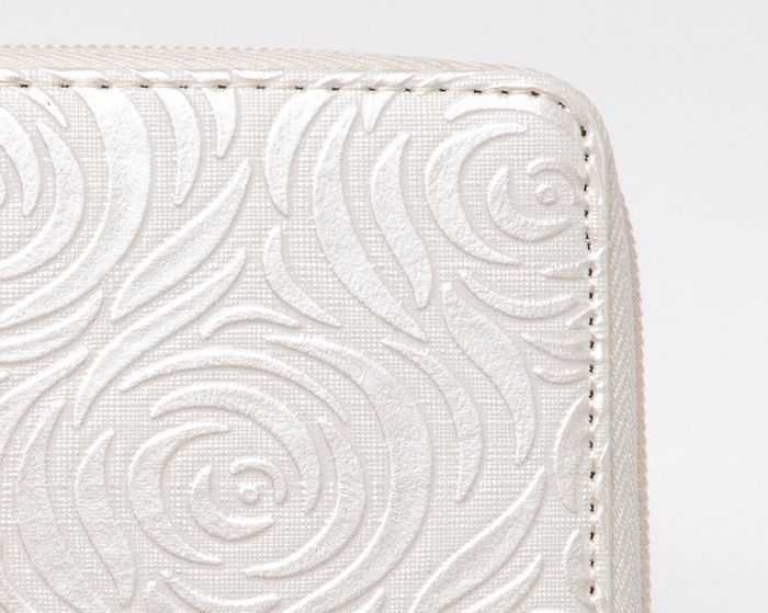 カメリア生地拡大画像(パールホワイト)