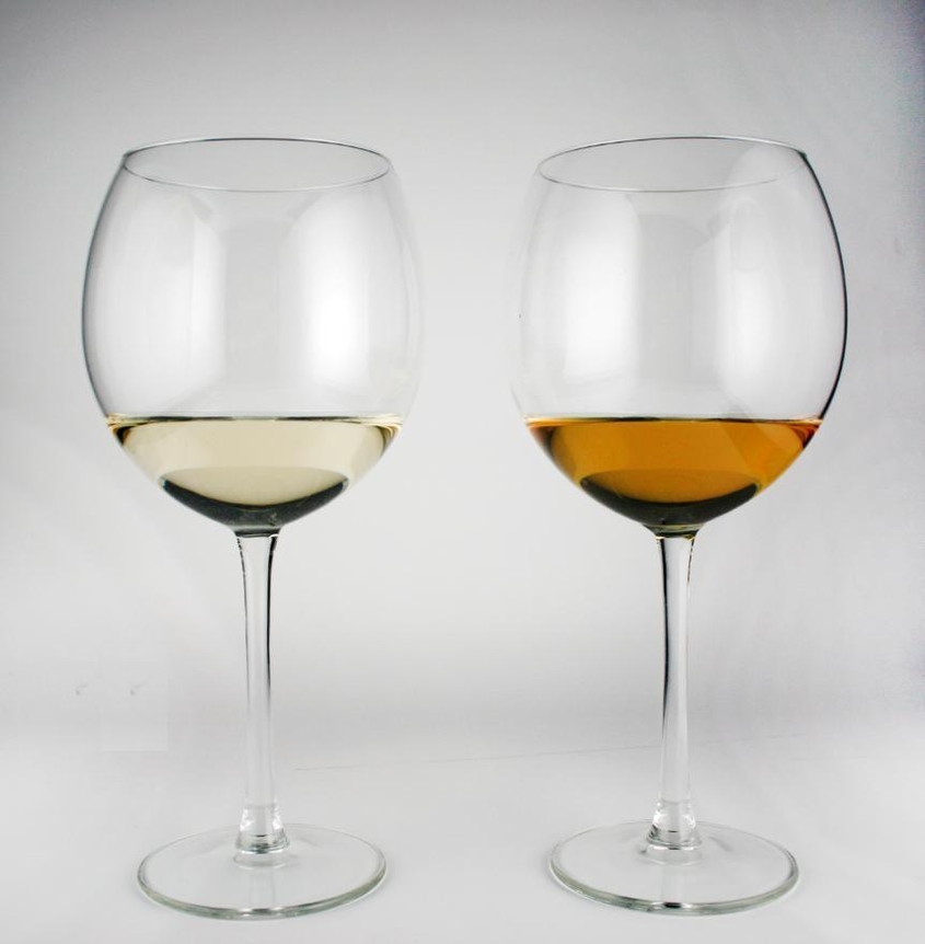 白ワイン、黄ワイン比較