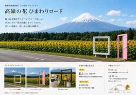 富士山を望む「高嶺の花 ひまわりロード」始動