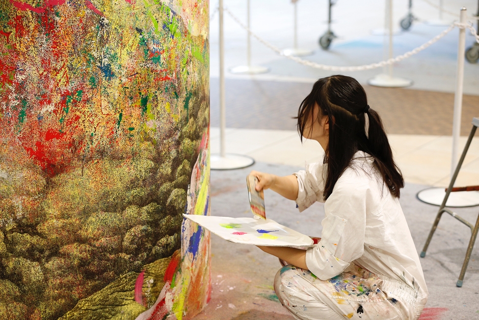 「第1回 五大美大生によるPillar Art コンペティション(2016)」の様子