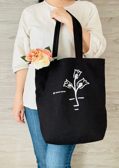 キャンバストートバッグ　花