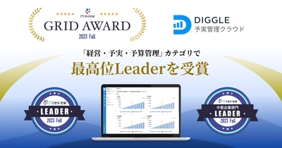 経営管理プラットフォーム「DIGGLE」が、ITreview Grid Award 2023 Fallにて、「経営・予実・予算管理」カテゴリで最高位の「Leader」を受賞