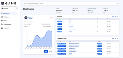 Cosmos Gaming Hubが、 Stargate版のCosmos Hub 4に対応した GAME Explorer v1.0をリリース