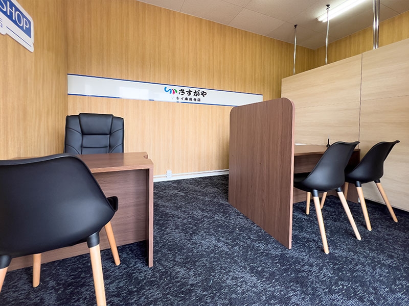 さすがやマルイ本成寺店 査定ブース