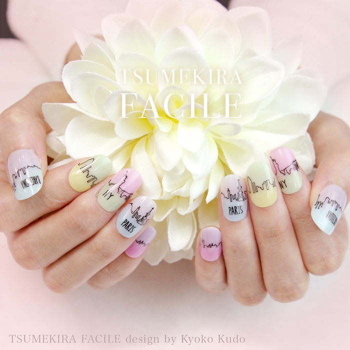 トップネイリストデザインのチップ TSUMEKIRA FACILE