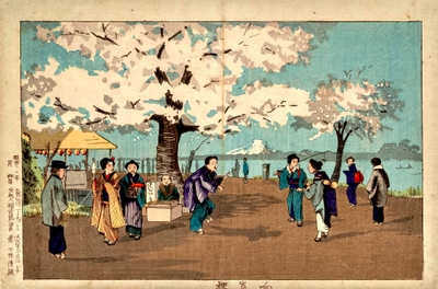 Photo.15 向島桜　小林清親　個人蔵 ［前・後期(2/29～4/12)展示］