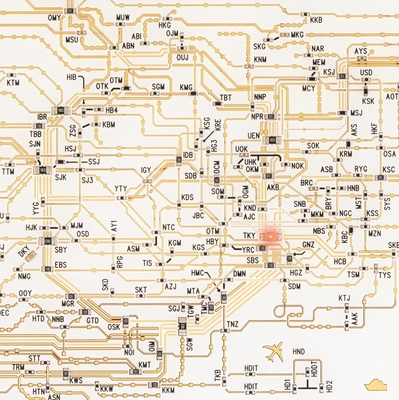 FLASH 東京回路線図 iPhone 13Pro Maxケース　白　ズーム