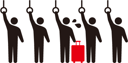 電車とスーツケース