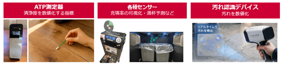 清掃品質データを取得するデバイスの例