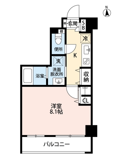 ミュージション早稲田Bタイプ間取り図